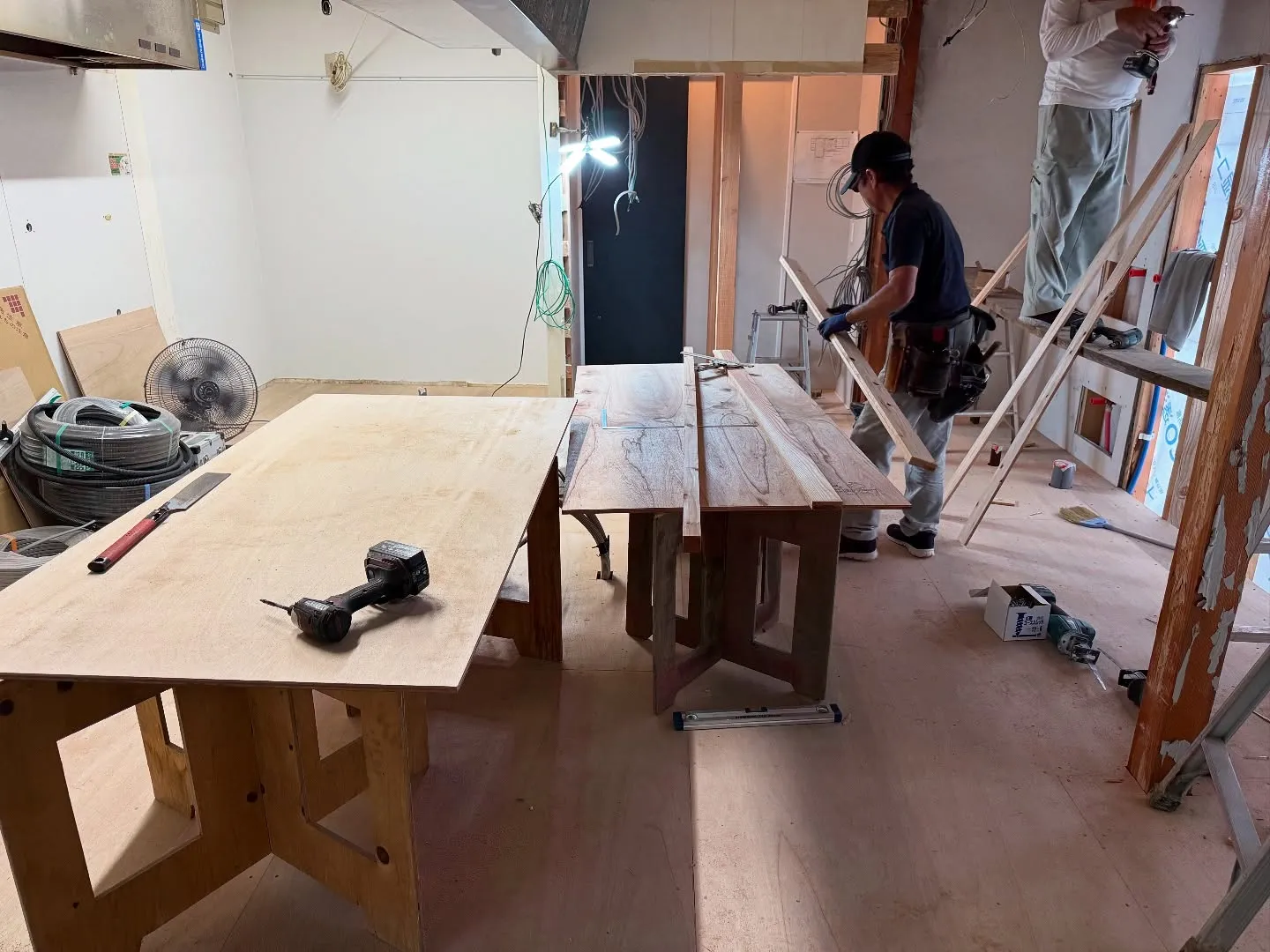 改装工事が始まり、約2週間が経過しました。